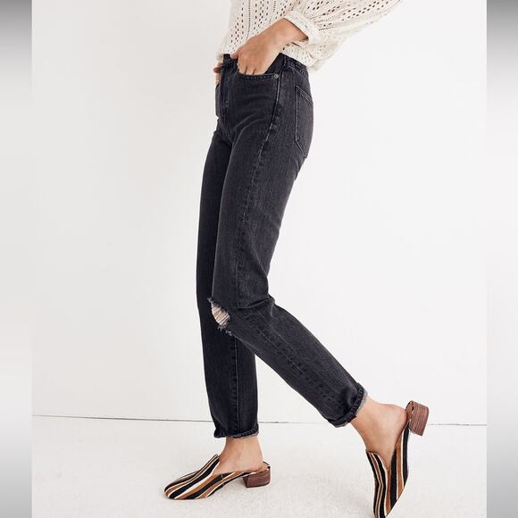 Madewell Denim - Madewell The Perfect Vintage Jean in Roxstone Wash: Knee-Rip Edition Women’s 24